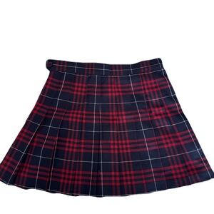 Plaid Red and Black Skirt